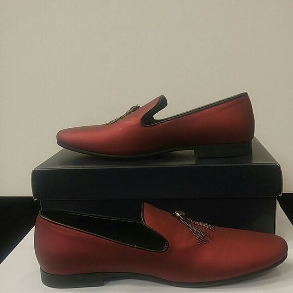 MEN'S9 GIORGIO BRUTINI RED LOAFER WITH CHAIN.9D - Picture 3 of 7